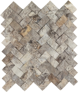 Silver Travertine Mosaic