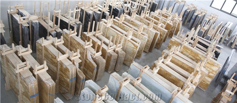 Giallo Siena Marble Slabs