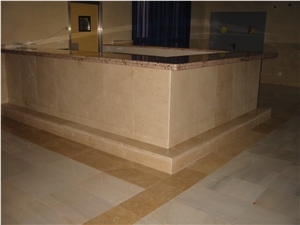 Cafeteria Counter with Cream Marble and Granite Shivakashi