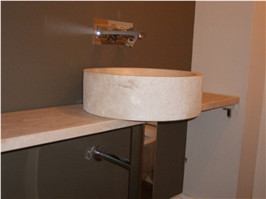 Turkish Classic Travertine Wash Basin