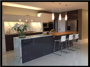 Calacatta Marble Kitchen Island Top, Perimeter Top