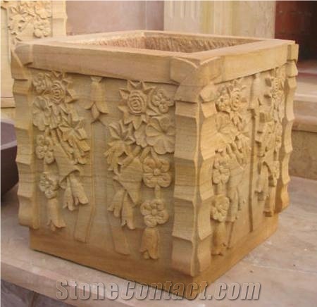 Jodhpur Gold Sandstone Flower Pots