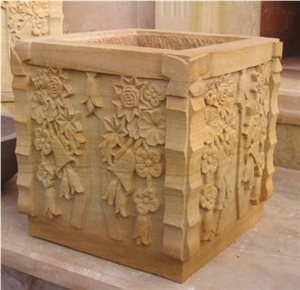 Jodhpur Gold Sandstone Flower Pots