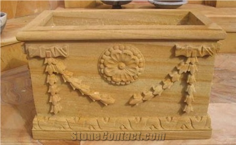 Jodhpur Gold Sandstone Flower Pots