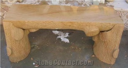 Jodhpur Pink Sandstone Garden Bench and Table