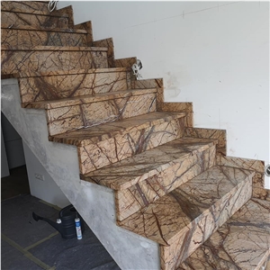 Rainforest Brown Marble Stair Steps, Riser