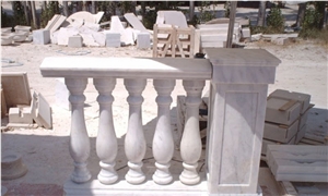 Afyon White Marble Balustrades, Piers