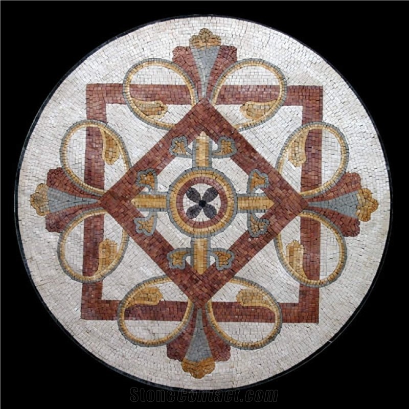 Mosaic Floor Medallion, Rosettes
