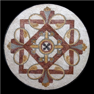 Mosaic Floor Medallion, Rosettes