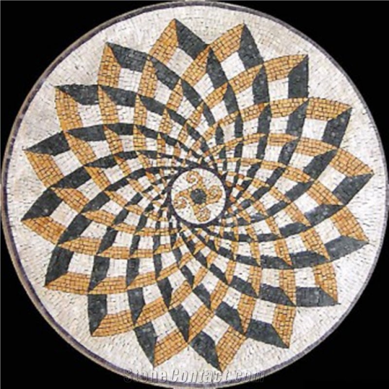 Mosaic Floor Medallion, Rosettes