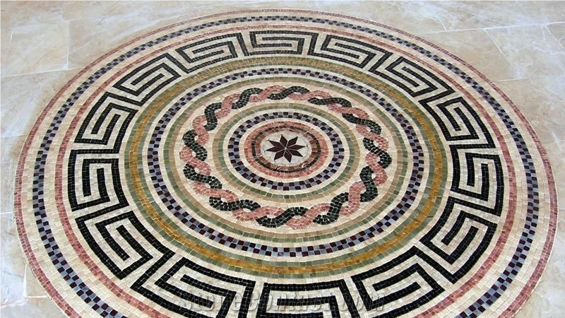 Mosaic Floor Medallion, Rosettes