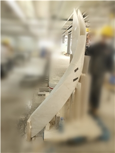 Karibib White Marble Spiral Stair for Villa