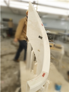 Karibib White Marble Spiral Stair for Villa