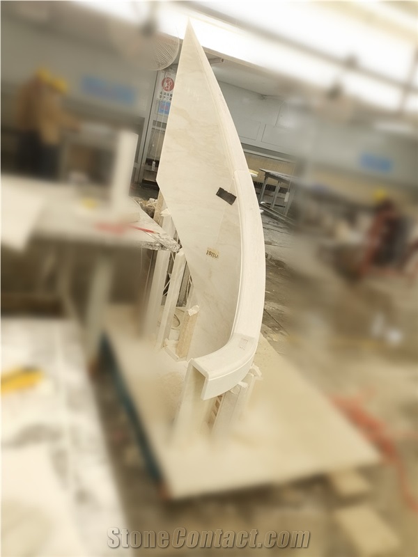 Karibib White Marble Spiral Stair for Villa