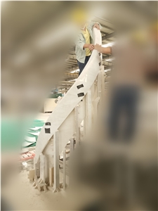 Karibib White Marble Spiral Stair for Villa