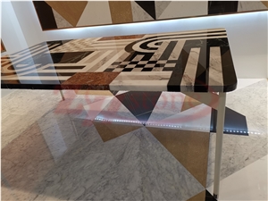 Multicolor Marble Table Surface Interior Furniture