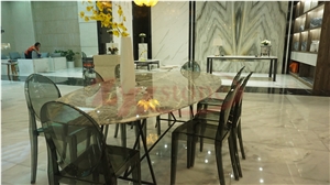 Multicolor Marble Table Surface Interior Furniture