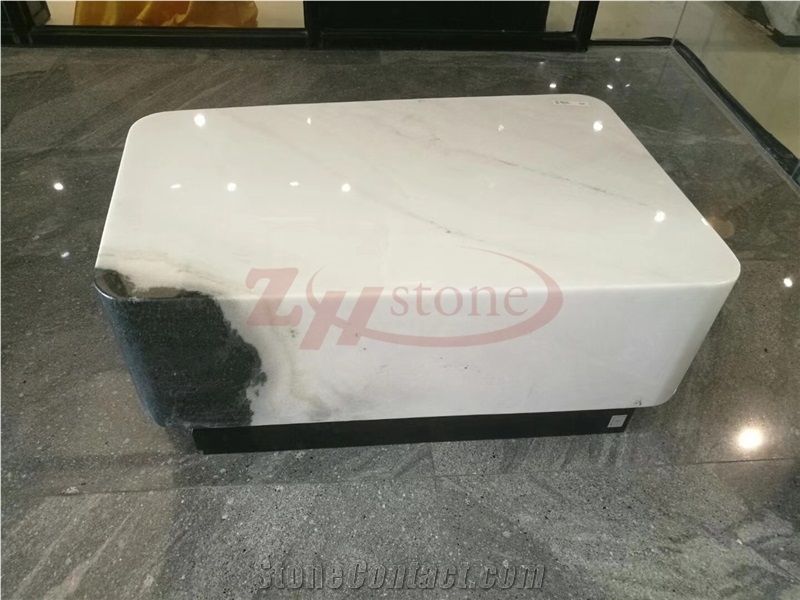 Panda White Marble Desk Home Furniture