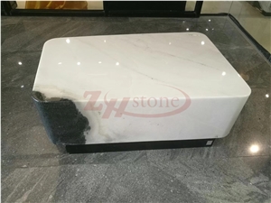Panda White Marble Desk Home Furniture