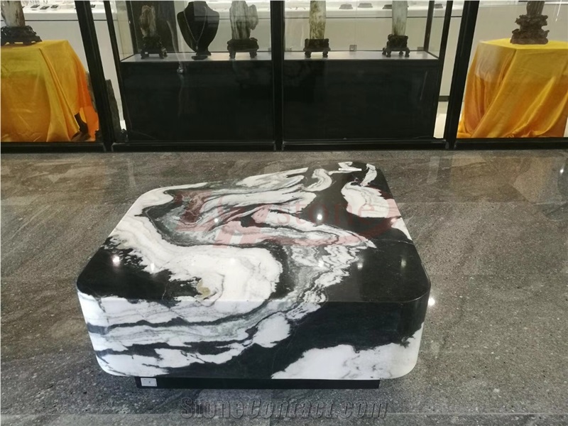 Panda White Marble Desk Home Furniture