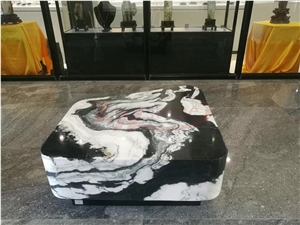 Panda White Marble Desk Home Furniture