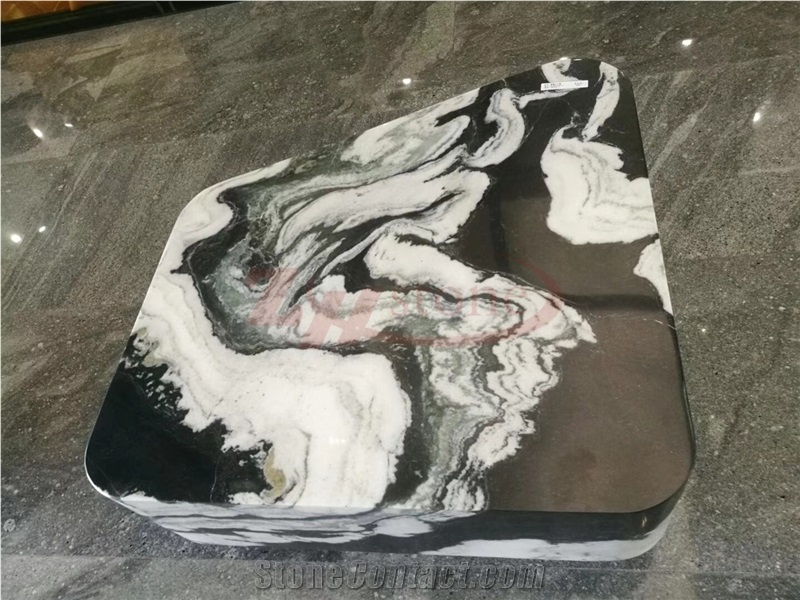 Panda White Marble Desk Home Furniture