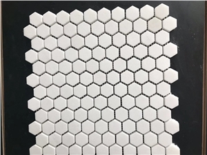 Crystal White Mosaic Flooring for Bathroom