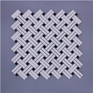 White Grey Stone Mosaic for Decorative Floor