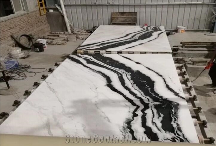 Panda White Marble Slab Panda White Autumn Marble