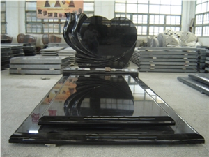 Shanxi Black Granite Tombstone