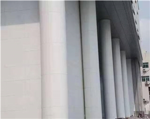 White Crystalline Stone Pillars