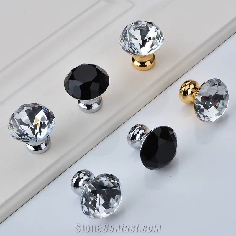 Drawer Door Handle Marble Handle Gold Glass Handle
