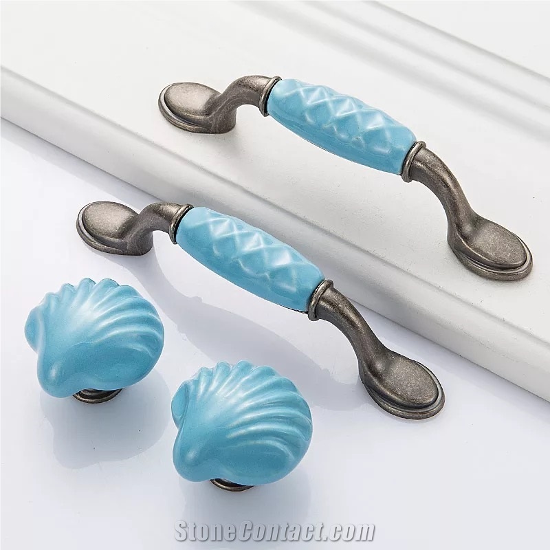 Drawer Door Handle Marble Handle Gold Glass Handle