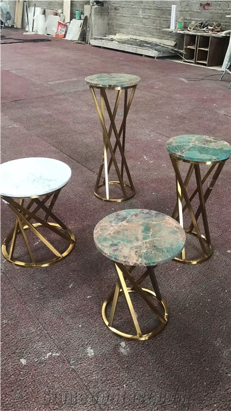 Luxury Coffee Table Green White Table Tea Table