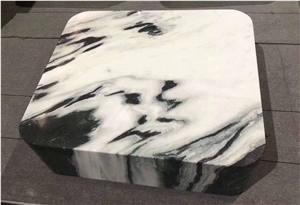 Panda White Desk White Marble Chair White