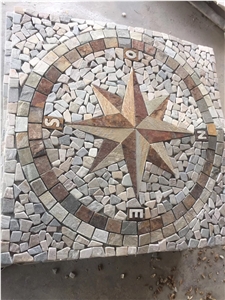 Slate Paving Rusty Slate Round Pattern Floor Tile