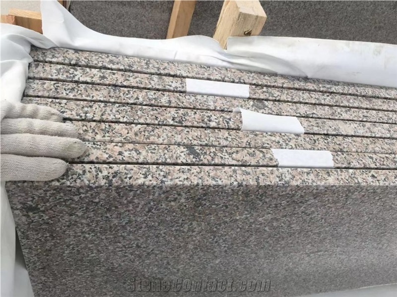Wulian Flower Granite Polished Steps G361 Stairs