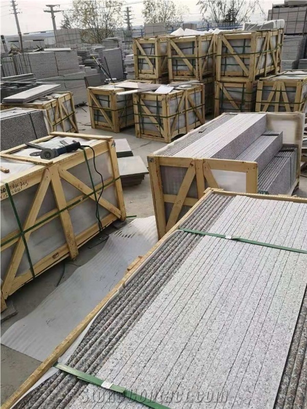 Wulian Flower Granite Polished Steps G361 Stairs