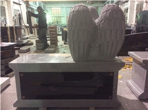 China Grey Granite Sitting Angel Bench Monuments