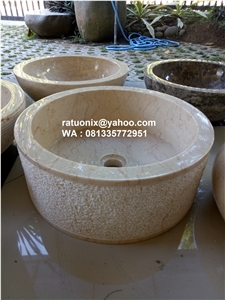 Java Beige Marble Wash Basin