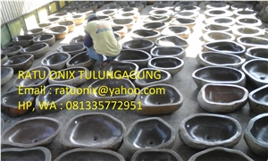 Black River Stone Carved Wash Basins