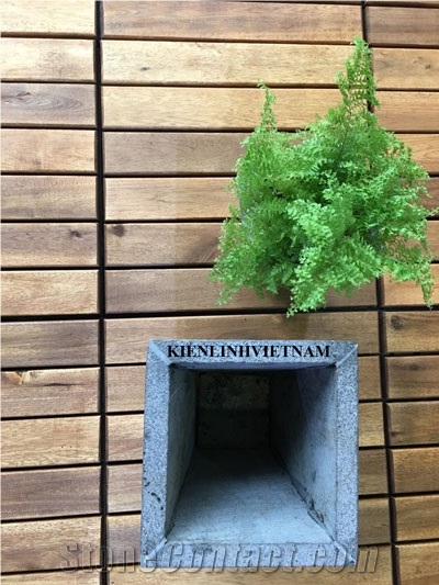 Exterior Basalt Stone Flower Pots - Volcanic Pots