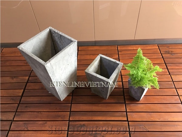 Exterior Basalt Stone Flower Pots - Volcanic Pots