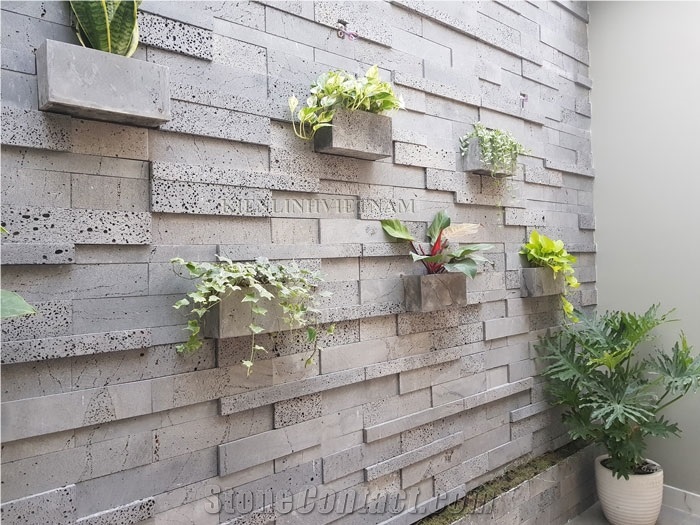 Exterior Basalt Stone Flower Pots - Volcanic Pots