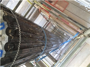 Nero Portoro Bianco Marble Column
