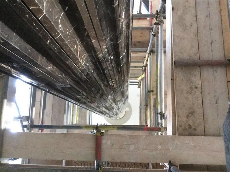 Nero Portoro Bianco Marble Column