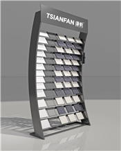 Hot-Sale Large Black Metal Tile Stone Display Rack