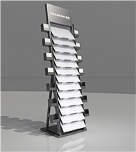 Hot-Sale Large Black Metal Tile Stone Display Rack