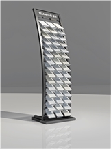 Hot-Sale Large Black Metal Tile Stone Display Rack