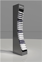 Hot-Sale Large Black Metal Tile Stone Display Rack